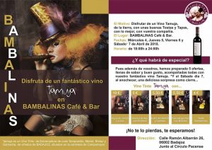 Tamuja y buen comer, en Bambalinas Café & Bar